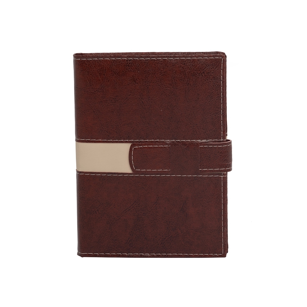 AGENDA DIÁRIA COM FECHO E SUPORTE PRA CANETA