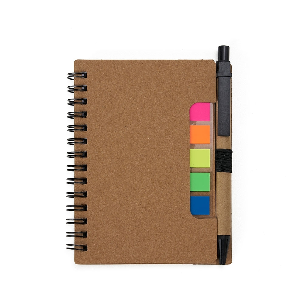 BLOCO DE ANOTAÇÕES ECO. C/ CANETA E AUTO ADESIVOS