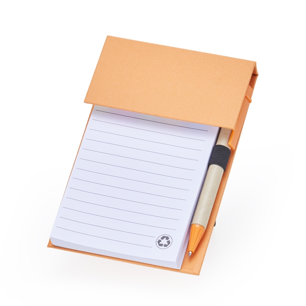 BLOCO DE ANOTAÇÕES COM AUTOADESIVOS E CANETA