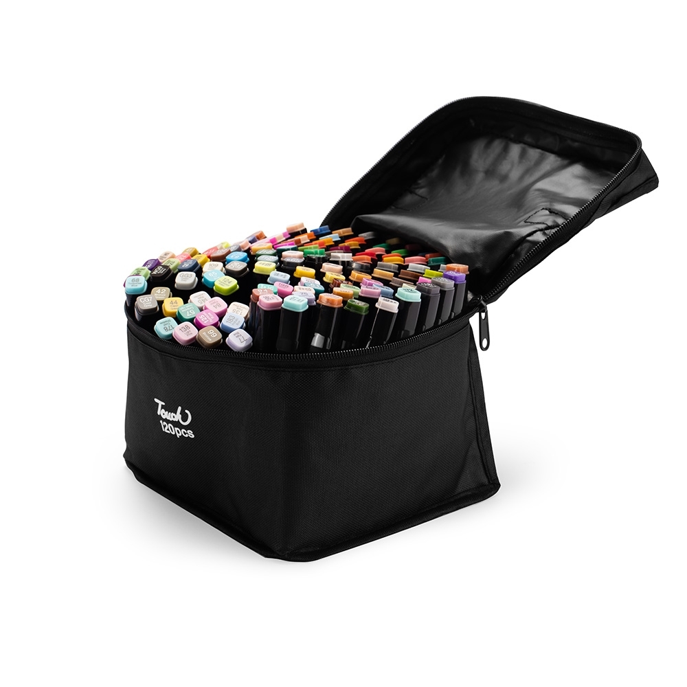 KIT CANETAS MARCADORAS PONTAS DUPLAS 120 CORES