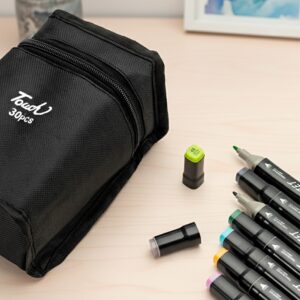 KIT CANETAS MARCADORAS PONTAS DUPLAS 30 CORES