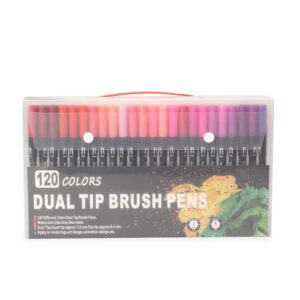 KIT CANETINHAS PONTA DUPLA 120 CORES