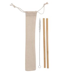 KIT CANUDOS DE BAMBU COM ESCOVA DE LIMPEZA