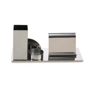 KIT ESCRITORIO P/ CANETAS, CELULAR … INOX