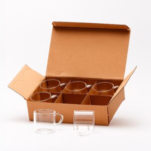 KIT XÍCARAS DE VIDRO 6 PEÇAS