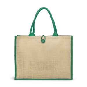 SACOLA DE JUTA COM BOTÃO