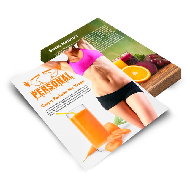 Panfleto em Couche 90g 200X280MM 500 unidades