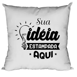 Almofada Personalizada 100% poliéster Tamanho 40x40cm com 1 unidade