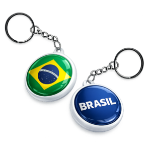 Chaveiro Dupla Face Brasil Personalizado Promocional Copa 2026