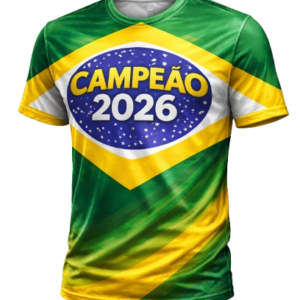 Camiseta Tradicional DryFit Estampa Total Promocional Copa 2026