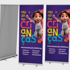 Roll Up Kit Completo Lona e Suporte 240g 800x2040mm