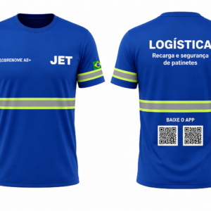 Kit c/5 Camiseta Promoter Manga Curta Ref e Nome Personalizado
