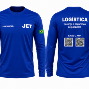 Kit c/5 Camiseta Charger Manga Longa S/ Ref e Nome Personalizado